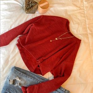Cropped Red Sweater